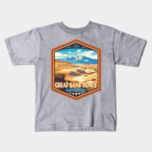 Great Sand Dunes  National Park Vintage WPA Style National Parks Art Kids T-Shirt